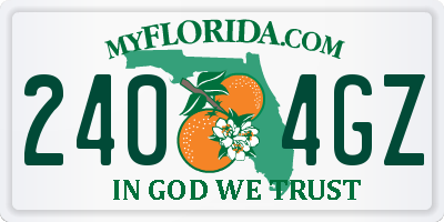 FL license plate 2404GZ