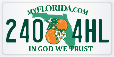 FL license plate 2404HL