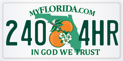 FL license plate 2404HR