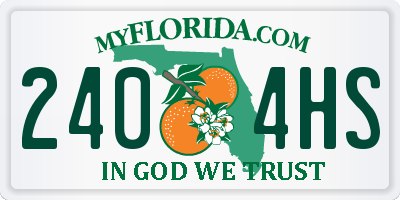 FL license plate 2404HS