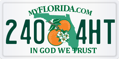 FL license plate 2404HT