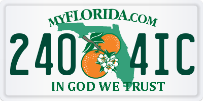 FL license plate 2404IC