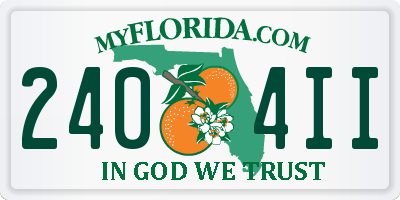 FL license plate 2404II