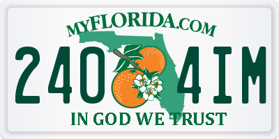 FL license plate 2404IM