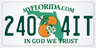 FL license plate 2404IT