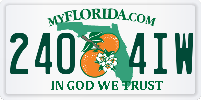 FL license plate 2404IW