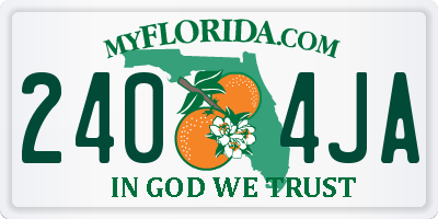 FL license plate 2404JA
