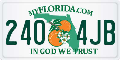 FL license plate 2404JB