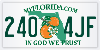 FL license plate 2404JF