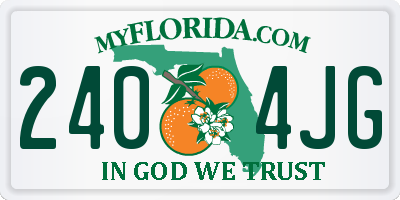 FL license plate 2404JG