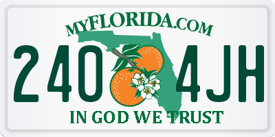 FL license plate 2404JH