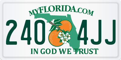 FL license plate 2404JJ