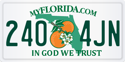 FL license plate 2404JN