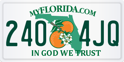 FL license plate 2404JQ