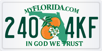 FL license plate 2404KF