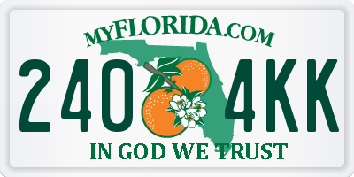 FL license plate 2404KK