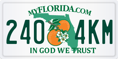 FL license plate 2404KM