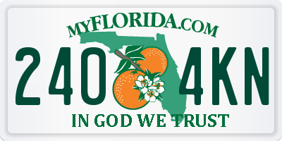 FL license plate 2404KN