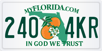 FL license plate 2404KR