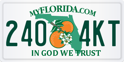 FL license plate 2404KT