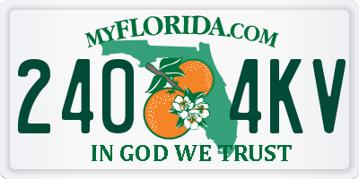 FL license plate 2404KV