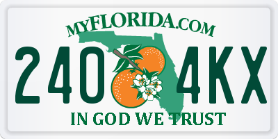FL license plate 2404KX