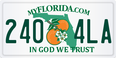 FL license plate 2404LA