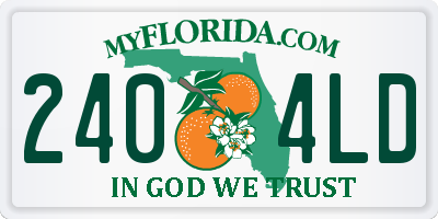 FL license plate 2404LD