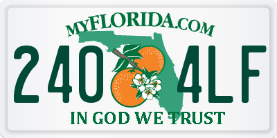 FL license plate 2404LF
