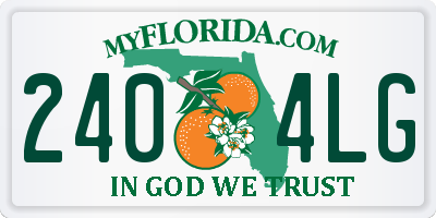 FL license plate 2404LG