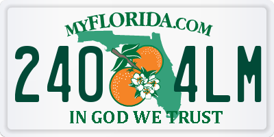 FL license plate 2404LM