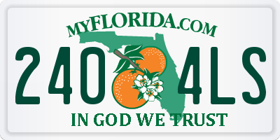 FL license plate 2404LS