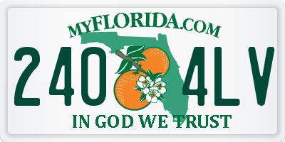 FL license plate 2404LV