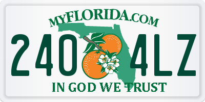 FL license plate 2404LZ