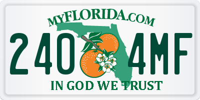 FL license plate 2404MF