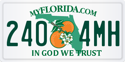 FL license plate 2404MH