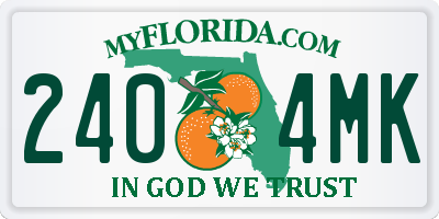 FL license plate 2404MK