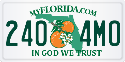 FL license plate 2404MO
