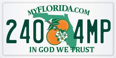 FL license plate 2404MP