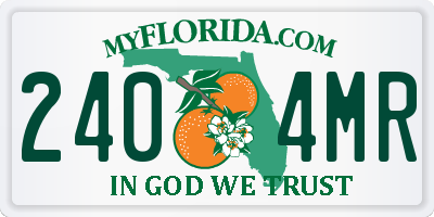 FL license plate 2404MR