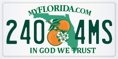FL license plate 2404MS