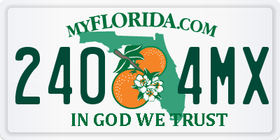 FL license plate 2404MX