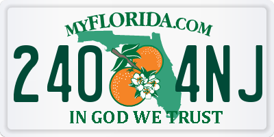 FL license plate 2404NJ