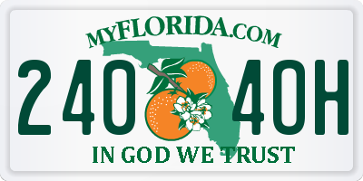 FL license plate 2404OH