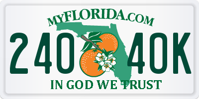FL license plate 2404OK
