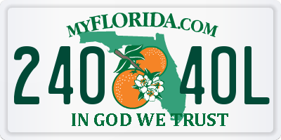 FL license plate 2404OL