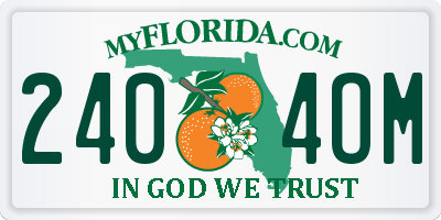 FL license plate 2404OM