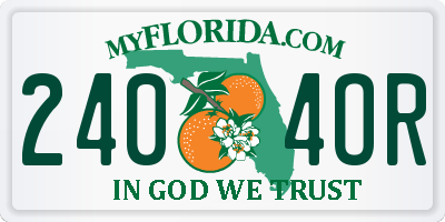 FL license plate 2404OR