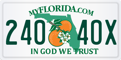 FL license plate 2404OX