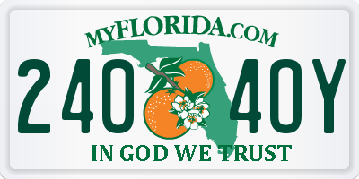 FL license plate 2404OY